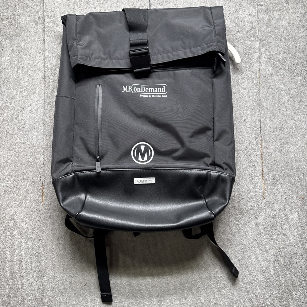 Moleskine Backpack Fold Over Black Mercedes Benz Car Owner Dealer‎ Promo Bag